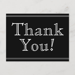 Klassieke, ouderwetse "Dank je!" ansichtkaart Briefkaart