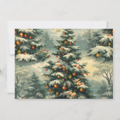 Klassieke Ouderwetse kerstboom vakantiefoto Feestdagenkaart (Achterkant)
