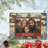 Klassieke Ouderwetse kerstboom vakantiefoto Feestdagenkaart