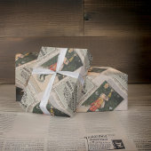 Klassieke Ouderwetse Notenkraker Victor Records Cadeaupapier