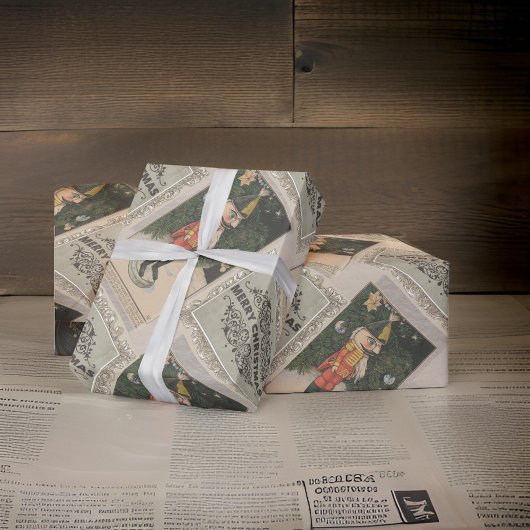 Klassieke Ouderwetse Notenkraker Victor Records Cadeaupapier