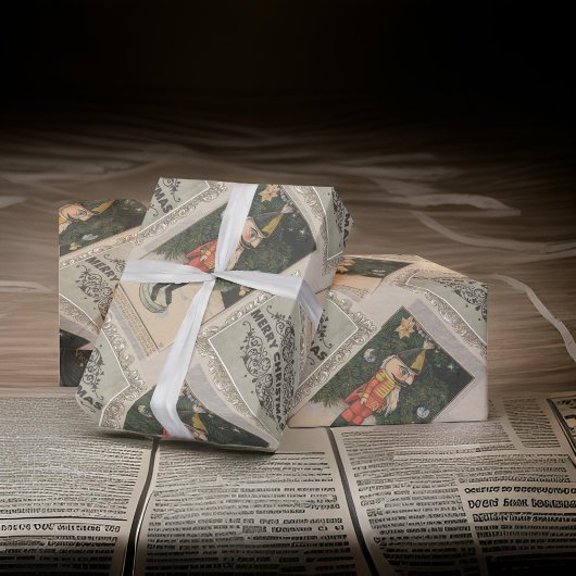 Klassieke Ouderwetse Notenkraker Victor Records Cadeaupapier