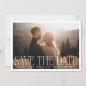 Klassieke Overlay Foto Bruiloft Save The Date (Voorkant)