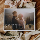 Klassieke Overlay Foto Bruiloft Save The Date