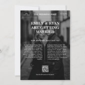 Klassieke Overlay Fotokrant Trouwen Save The Date (Voorkant)