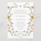 Klassieke overvloed gedroogd Wilde Pampas Wedding Kaart (Voorkant)