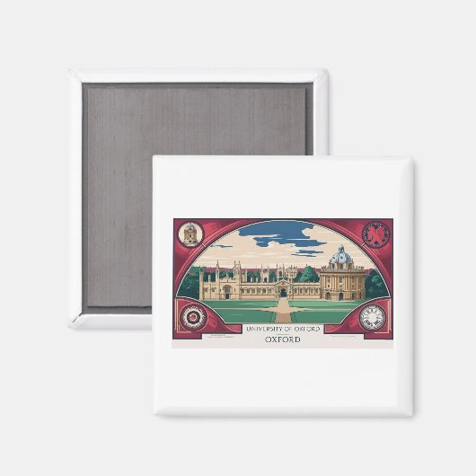 Klassieke Oxford Skyline Magnet (Voorkant / Achterkant)