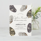 Klassieke Oyster Gebraden Verjaardag Kaart (Staand voorkant)