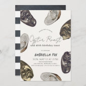 Klassieke Oyster Gebraden Verjaardag Kaart (Voorkant / Achterkant)
