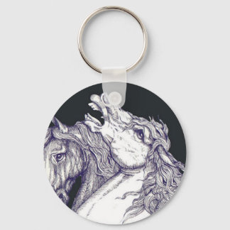 Klassieke paarden sleutelhanger