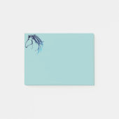 Klassieke paardenkop Logo in blauw Post-it® Notes (Voorkant)