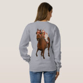 Klassieke paardenracht Seabiscuit over oorlogsadmi Trui (Achterkant volledig)