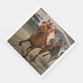 Klassieke paardenras waar underdog wint servet (Hoek)