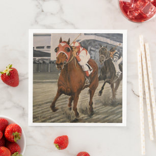 Klassieke paardenras waar underdog wint servet