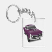 Klassieke Paars wagen Sleutelhanger (Voorkant Links)