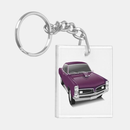 Klassieke Paars wagen Sleutelhanger (Voorkant Links)