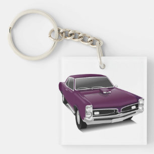 Klassieke Paars wagen Sleutelhanger