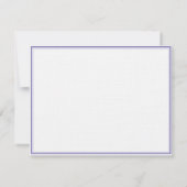 Klassieke Paarse dik- en dunne grensnaam Notitiekaartje (Achterkant)