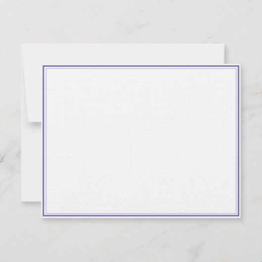 Klassieke Paarse dik- en dunne grensnaam Notitiekaartje (Achterkant)
