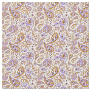 Klassieke Paarse en bruine  Paisley Pattern Stof