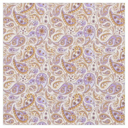 Klassieke Paarse en bruine Paisley Pattern Stof (Close Up)