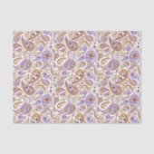 Klassieke Paarse en bruine  Paisley Pattern Tissuepapier (Voorkant)