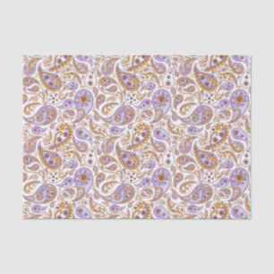 Klassieke Paarse en bruine  Paisley Pattern Tissuepapier