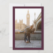 Klassieke Paarse foto Elegant bruiloft Save The Date (Achterkant)