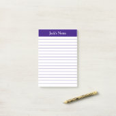 Klassieke Paarse gelinkte persoonlijke Post-it® Notes (Op bureau)