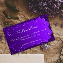 Klassieke Paarse Huwelijkswebsite Informatie Informatiekaartje