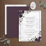 Klassieke Paarse kruimelbloem Waterverf bruiloft Kaart<br><div class="desc">Als je een formele affaire hebt, en klassieke traditionele uitnodigingstekst voor je evenement wilt, heb je misschien ontdekt dat de sjablonen in de meeste design op Zazzle cater aan moderne informele taal, en het aanpassen van de typevelden aan je evenement niet goed werken. Daar komt dit ontwerp in. en trendy...</div>