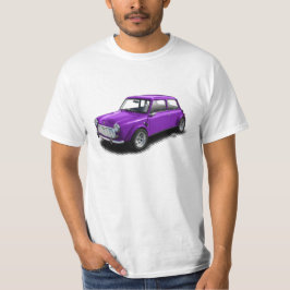 Klassieke Paarse minikaart op witte T-shirt