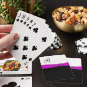 Klassieke paarse monogram speelkaarten (Insitu)