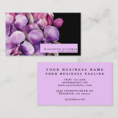Klassieke Paarse Orchideeën Zwarte Visitekaartjes (Voorkant / Achterkant)