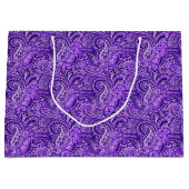 Klassieke Paarse Paisley Large Gift Bag Large Cadeautasje (Voorkant)