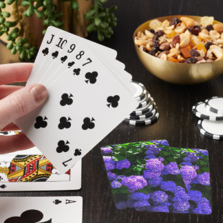 Klassieke Paarse Realistische Hortensia Speelkaart Pokerkaarten