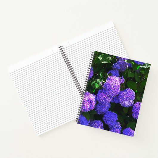 Klassieke Paarse Realistische Hortensia Spiral Not Notitieboek (Binnen)