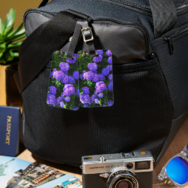 Klassieke Paarse Realistische Hydrangea Bagagelabe Bagagelabel