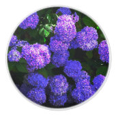 Klassieke Paarse Realistische Hydrangea Keramische Knop (Voorkant)