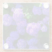 Klassieke Paarse Realistische Hydrangea Onderzette Glazen Onderzetter (Achterkant)