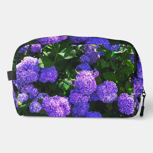 Klassieke Paarse Realistische Hydrangea Toilettas Toilettasje (Voorkant)