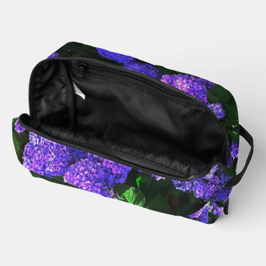 Klassieke Paarse Realistische Hydrangea Toilettas Toilettasje (Open)