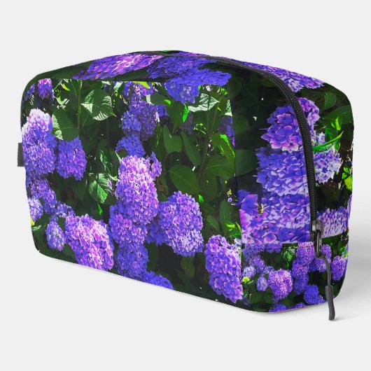 Klassieke Paarse Realistische Hydrangea Toilettas Toilettasje (Rechterhoek)