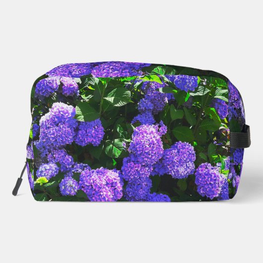 Klassieke Paarse Realistische Hydrangea Toilettas Toilettasje (Achterkant)