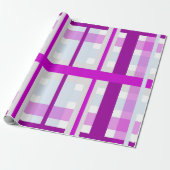 Klassieke Paarse rustieke Buffalo Plaid Cadeaupapier (Uitgerold)