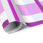 Klassieke Paarse rustieke Buffalo Plaid Cadeaupapier (Rol Hoek)