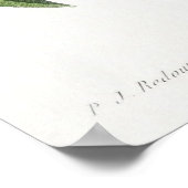 Klassieke Paarse Sering Botanische Schets Kunst Poster (Hoek)