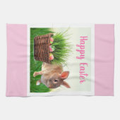 Klassieke paasbundel en feestdag mandje / Roze Theedoek (Horizontaal)