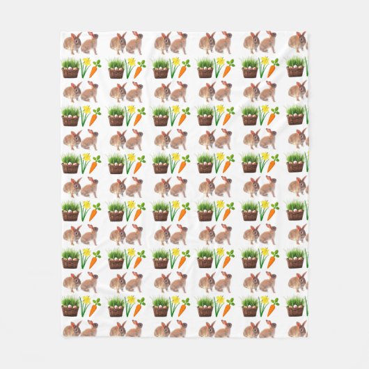 Klassieke Paashaas Knus Vakantie  Fleece Deken (Voorkant)