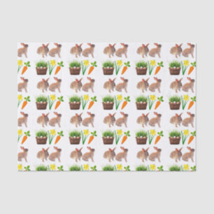 Klassieke paasmakerij met konijnenwortel tissuepapier